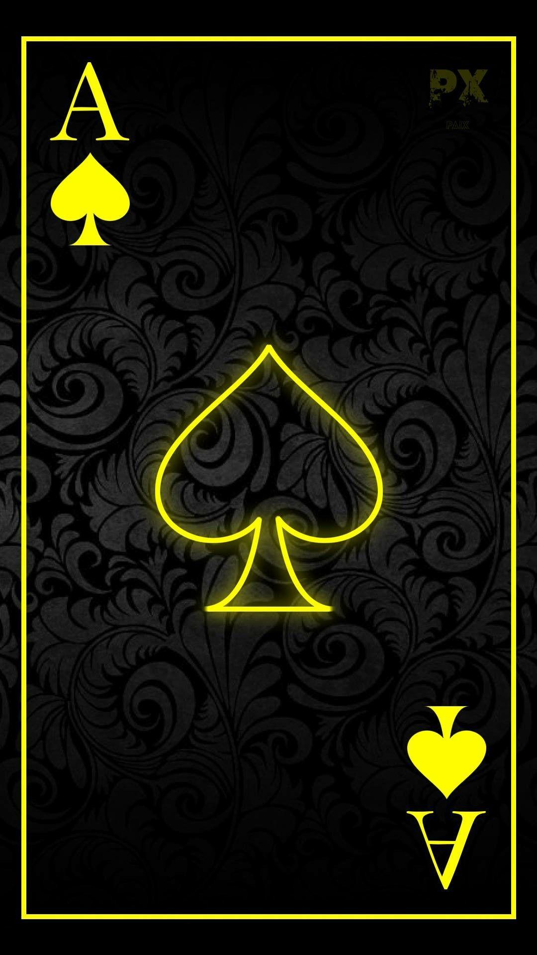 Neon Ace Of Spades Scary Wallpaper Dark iPhone