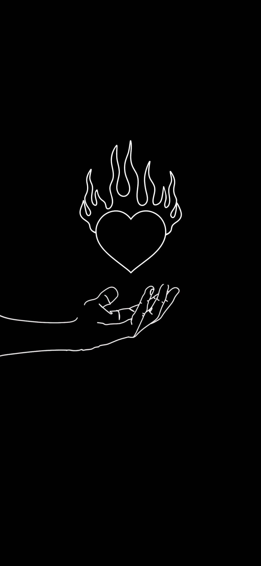 Black Heart Background Wallpaper
