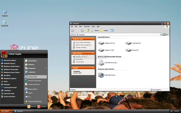 Microsoft Zune Desktop Theme For Windows Xp Askvg