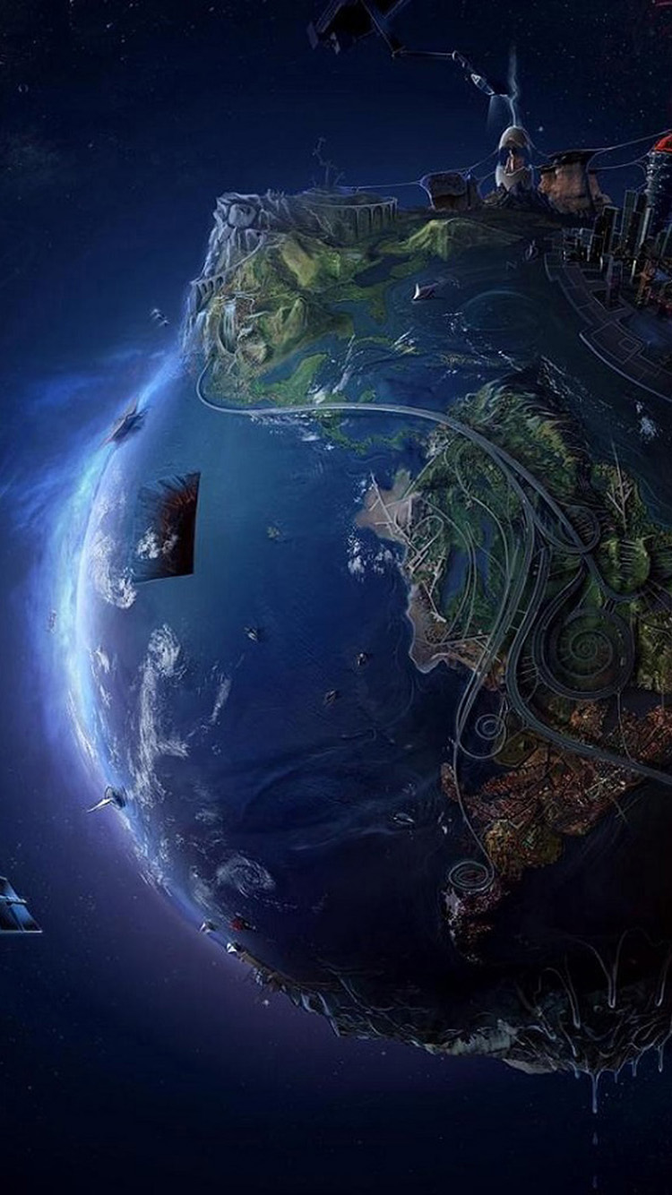 3d Earth iPhone Wallpaper