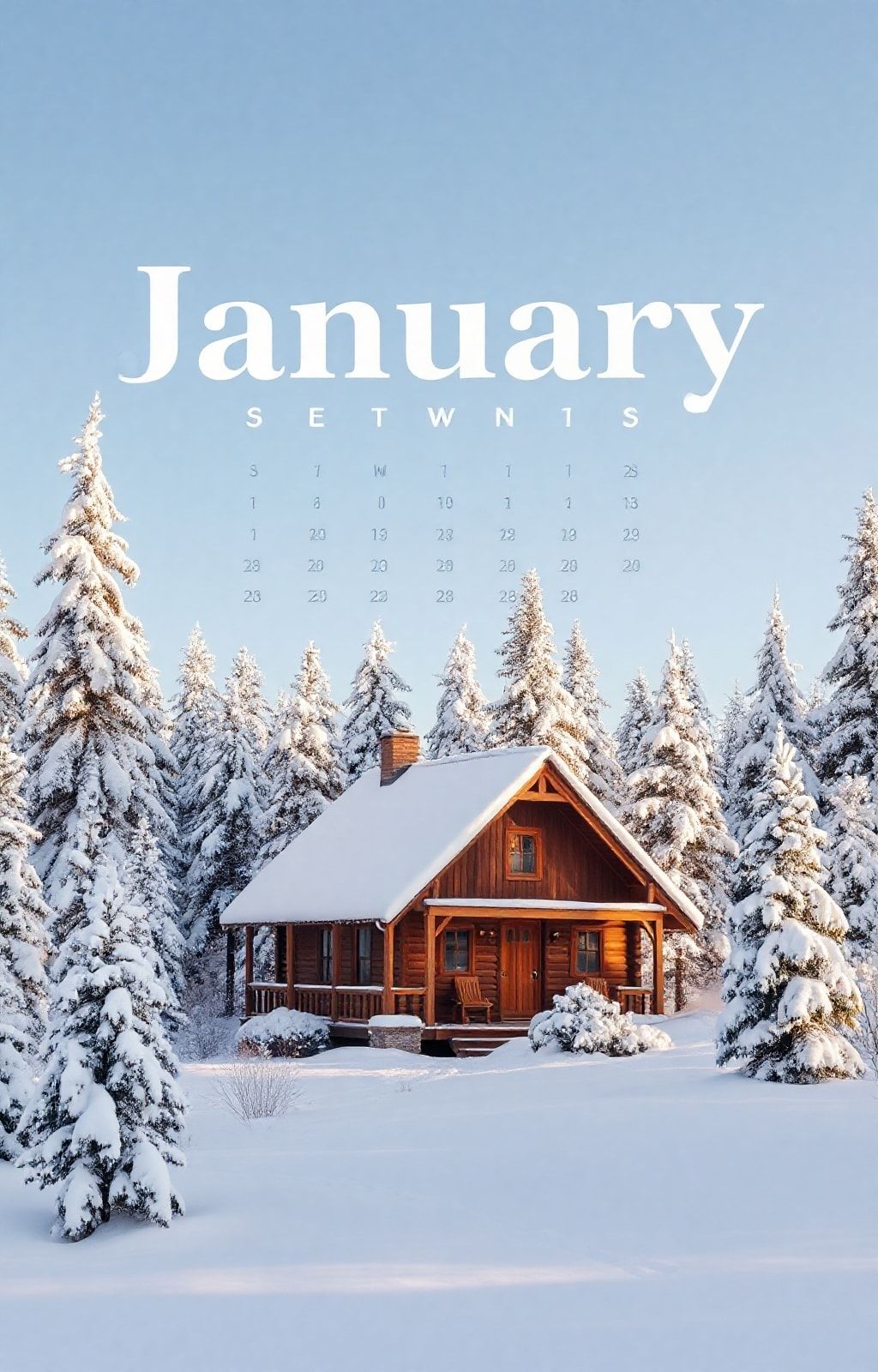 January Calendar Wallpaper