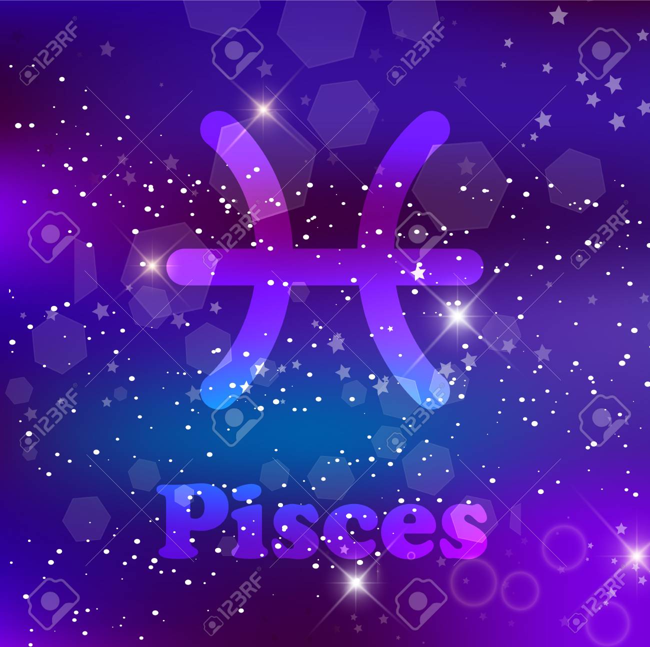 Free download Pisces Zodiac Sign And Constellation On A Cosmic Purple ...