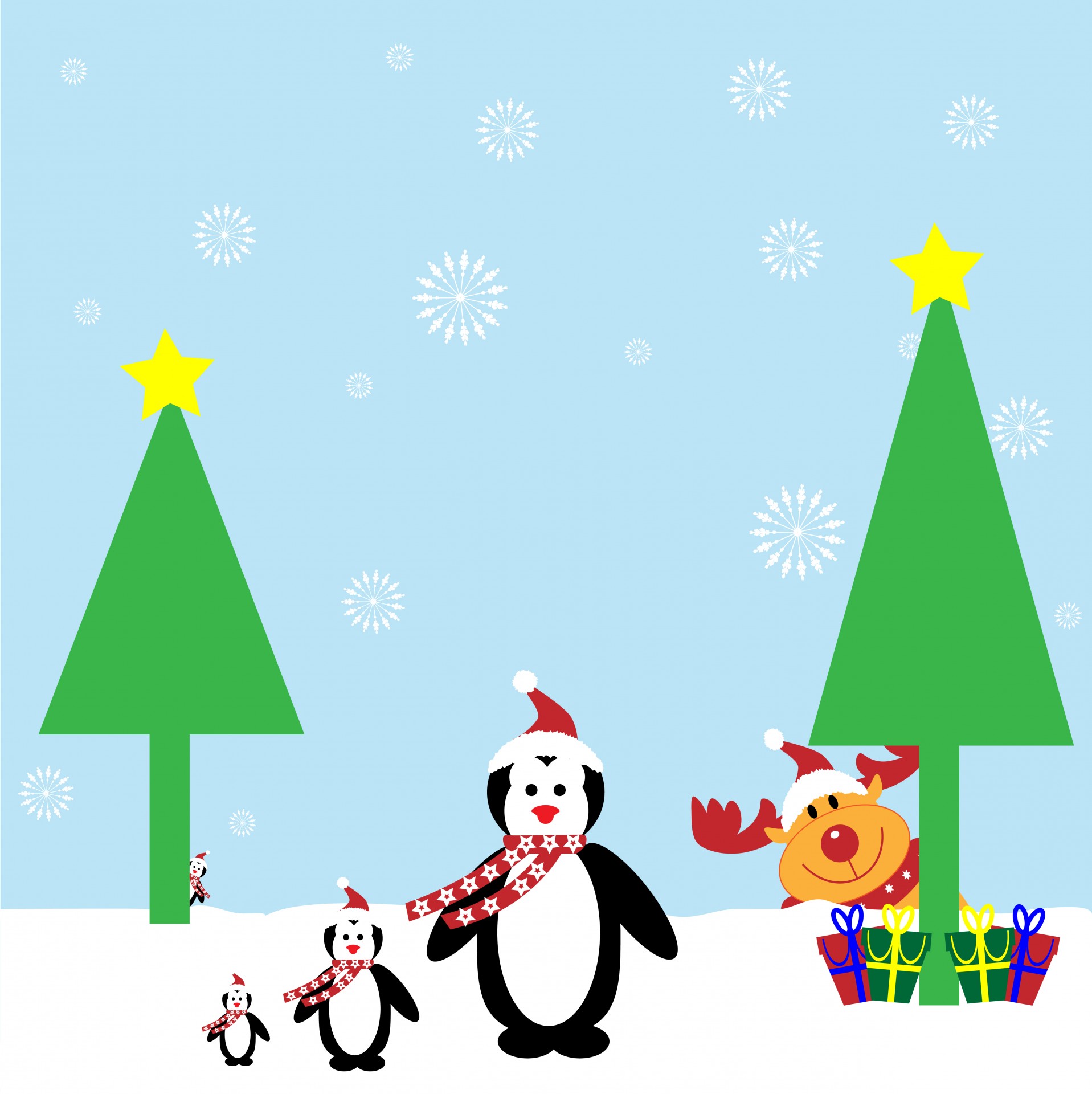 Christmas Penguin Card Free Stock Photo HD   Public Domain Pictures