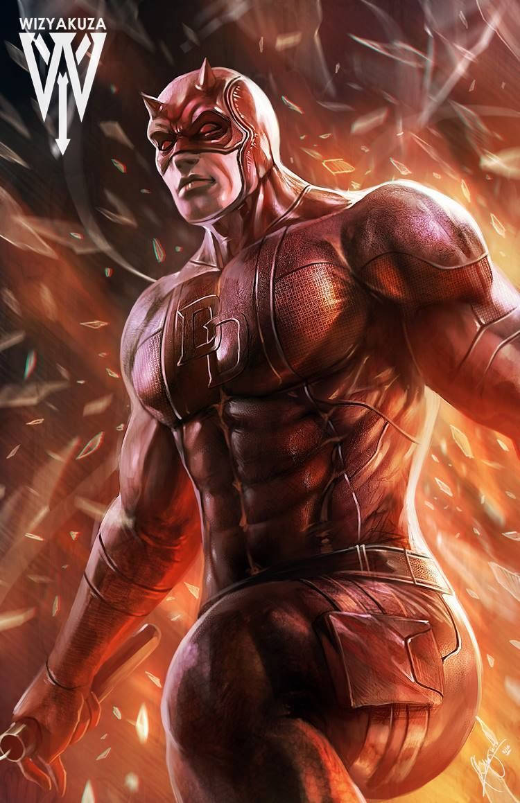 Digital Painting Of Daredevil Ez2odex19dz5aoyw Wallpaper
