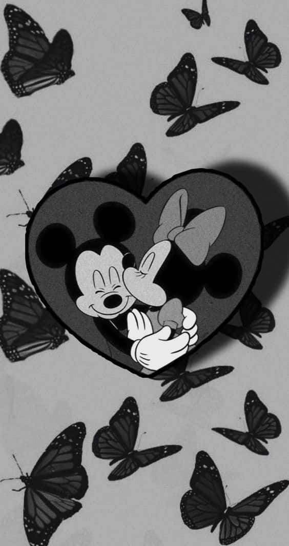 White Mickey Mouse Wallpaper