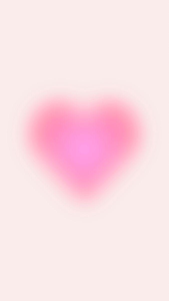 Heart Gradient In iPhone Wallpaper Preppy Ombre