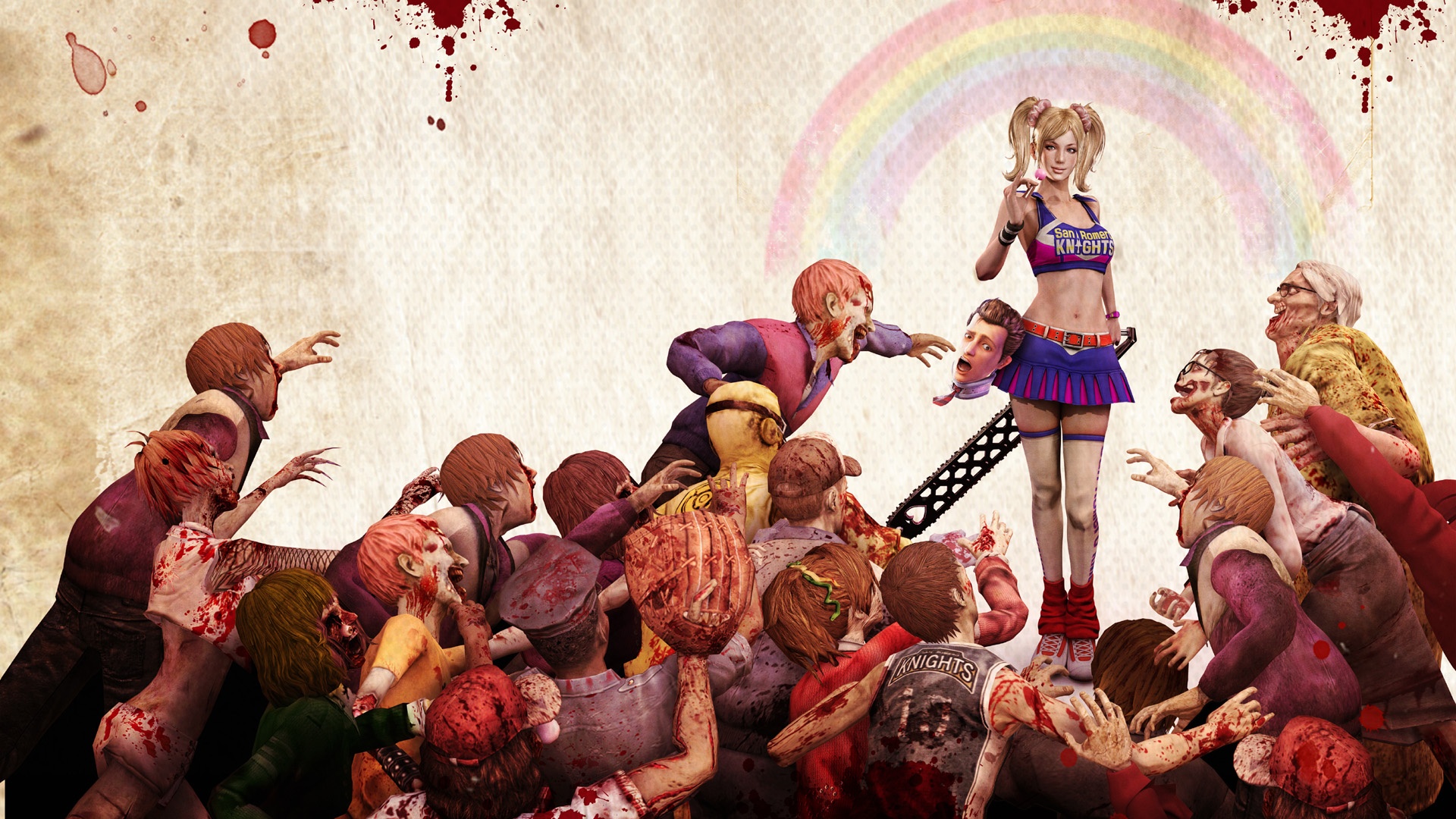 Lollipop Chainsaw Zombie Game Wallpaper HD