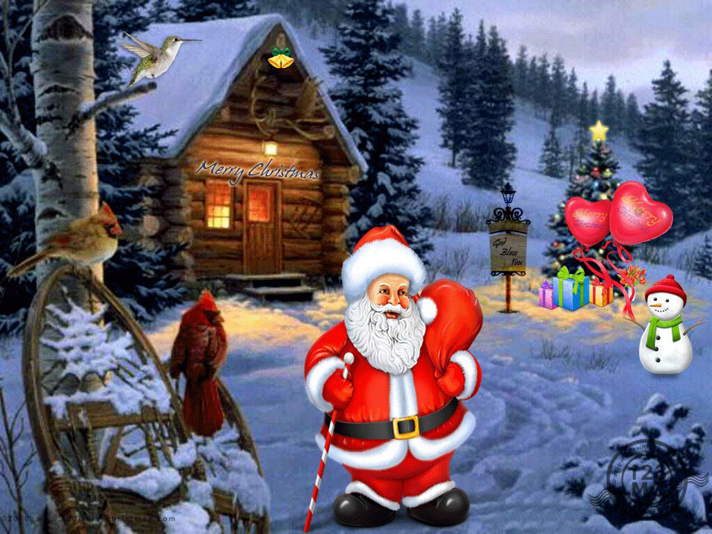 Animated Santa Claus HD Wallpaper Hivewallpaper