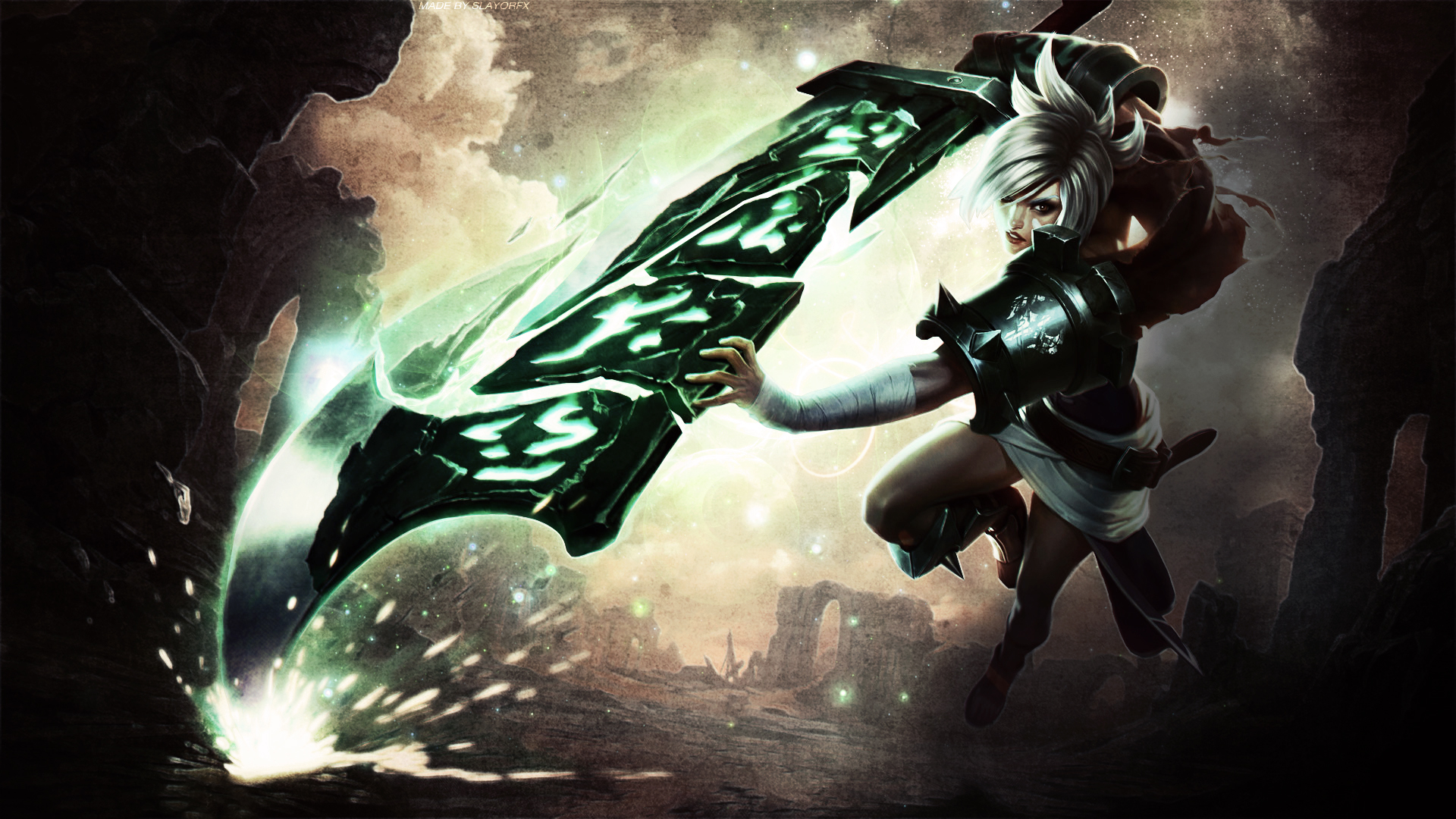 League Of Legends Riven Wallpaper By Slayorfx