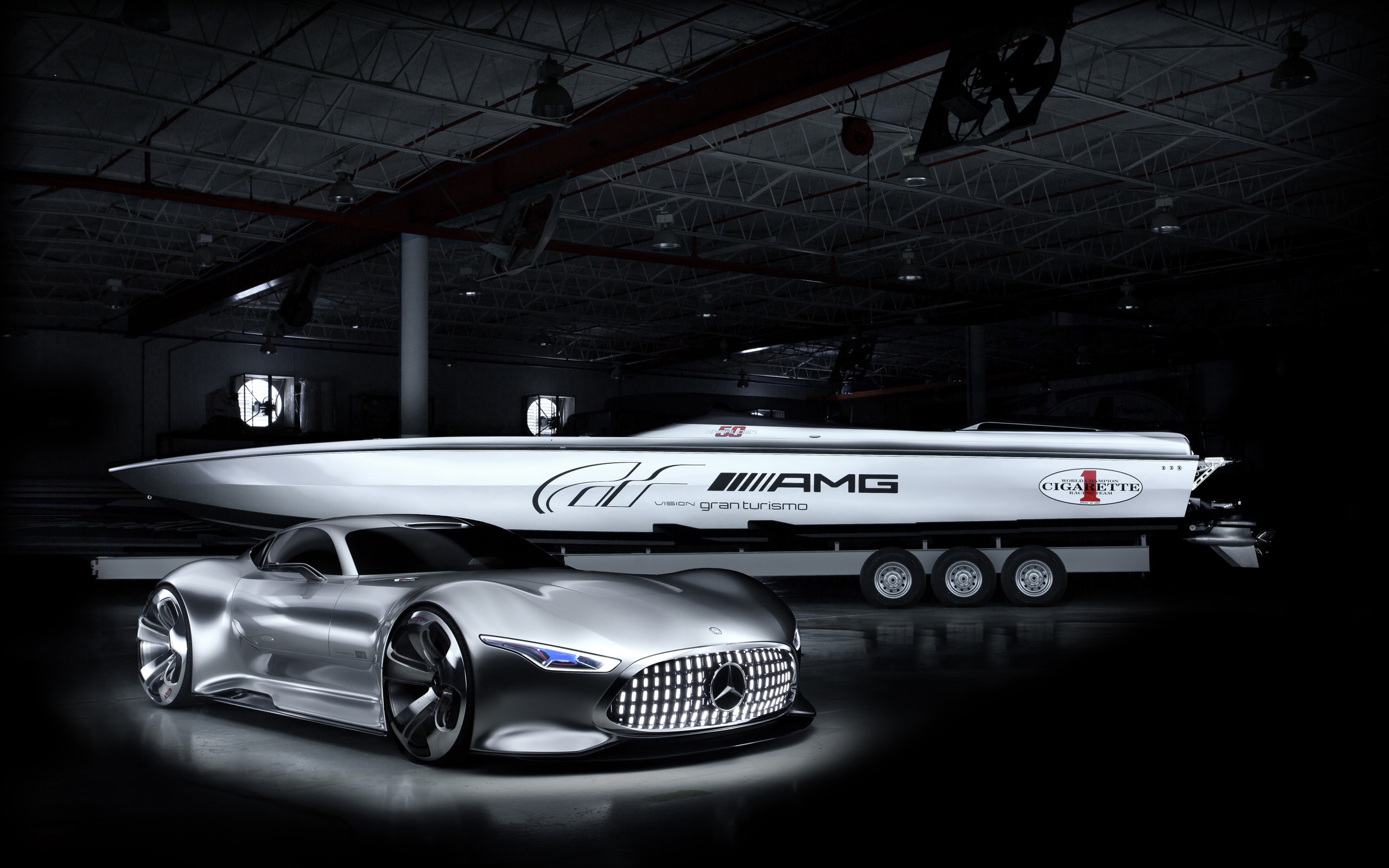 Mercedes Benz AMG Cigarette Racing Vision GT Concept Wallpapers HD