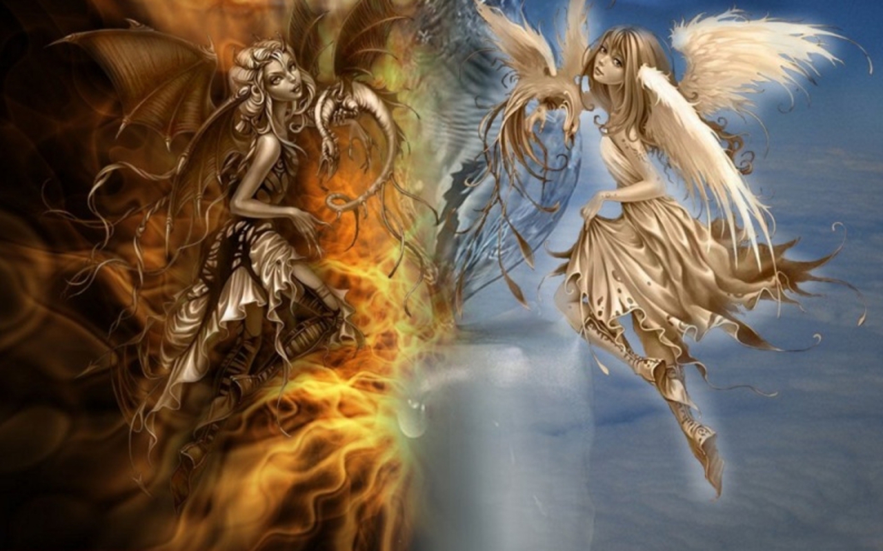 Angel And Demon Wallpaper