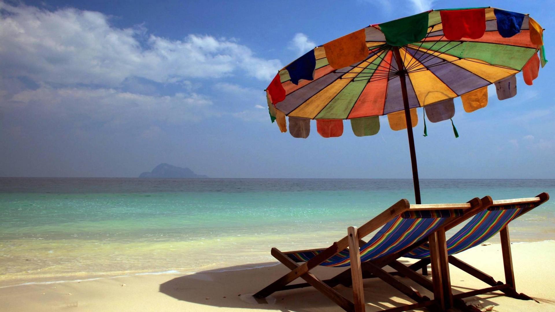 Beach Parasol High Quality And Resolution Wallpaper On