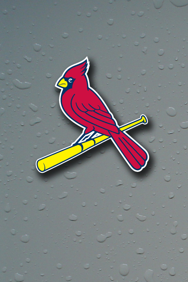 St Louis Cardinals Wallpaper Raindrop Logo iPhone