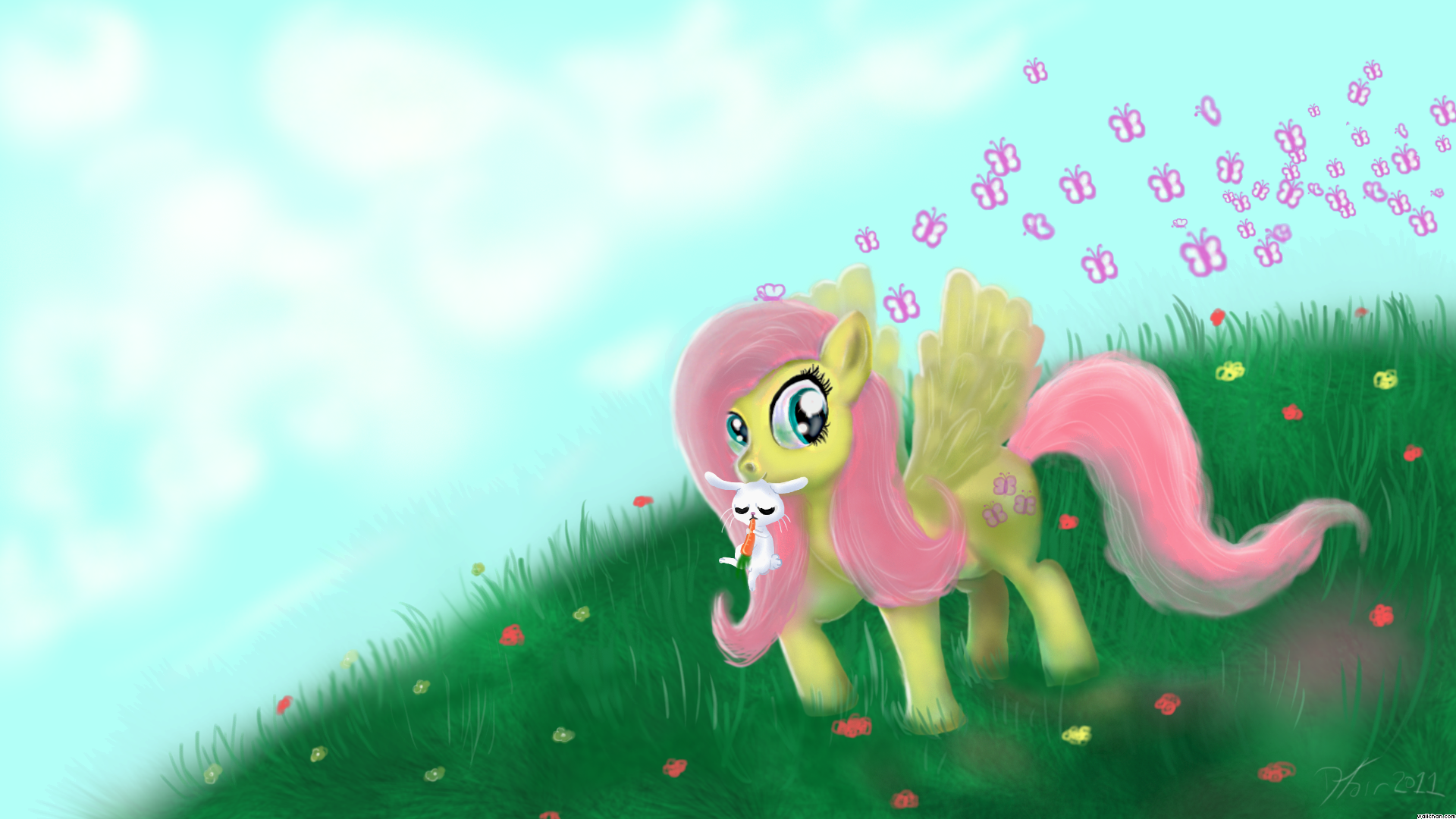 My Little Pony Fluttershy Cute Cartoons Ponies Wallpaper