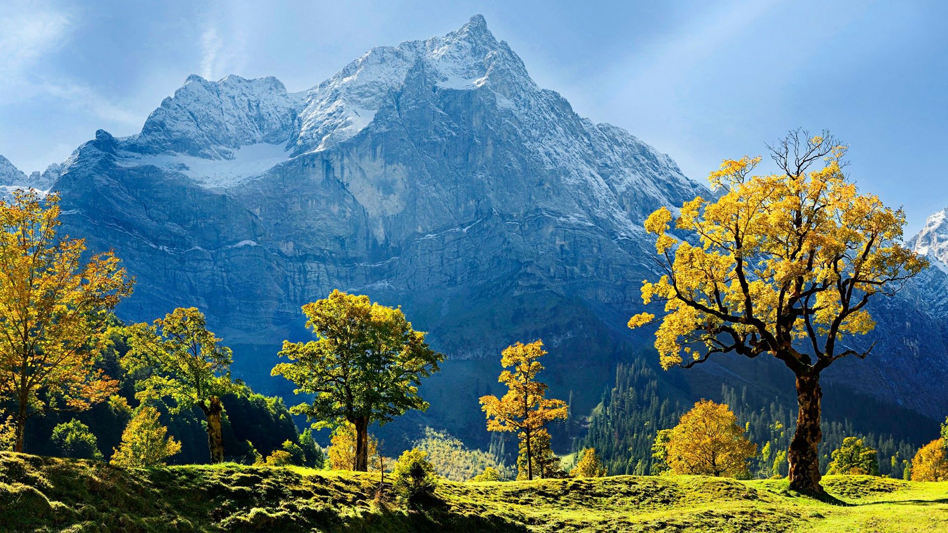 Mountains In Austria Wallpaper Snow Mountain
