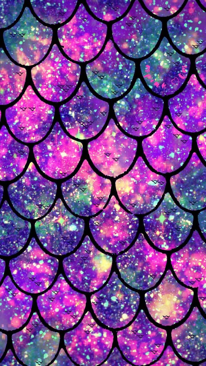 Grunge Mermaid Scales Galaxy Wallpaper Androidwallpaper