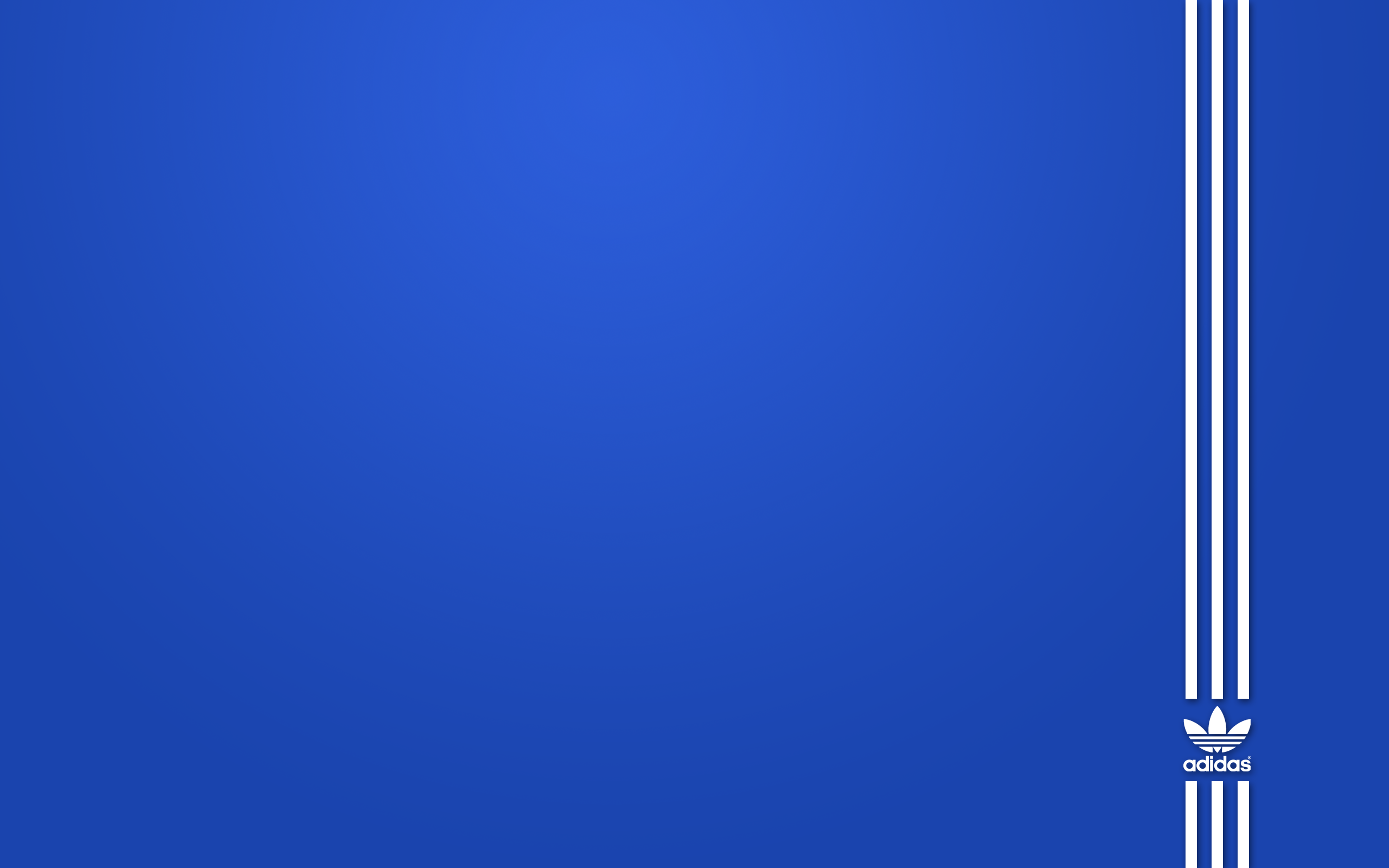 Minimalist Adidas HD Wallpaper with Blue Background and Signature Three Stripes
