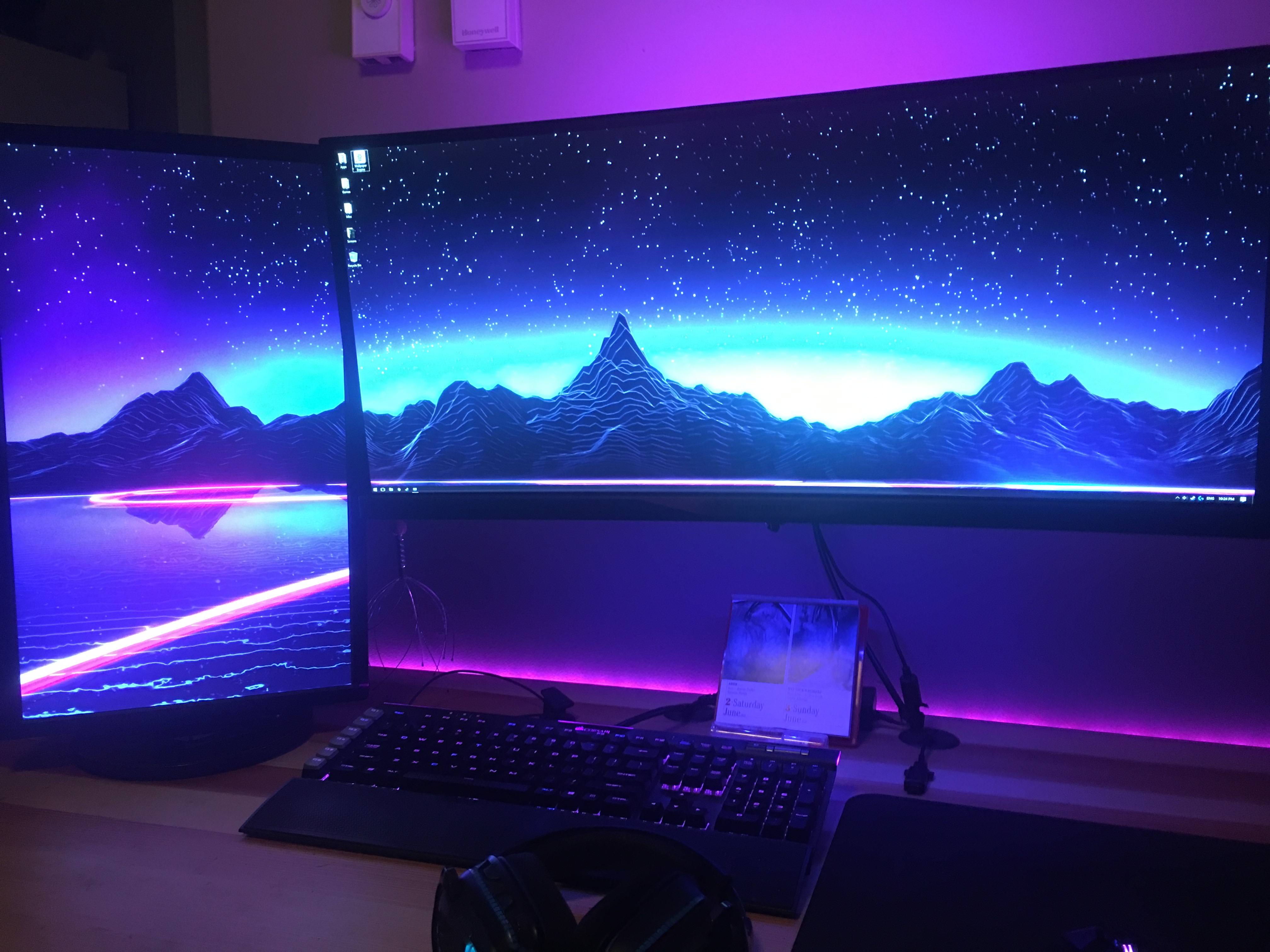 Free Download Decided To Try Out Wallpaper Engine With My Two Monitor Setup Not 4032x3024 For Your Desktop Mobile Tablet Explore 55 How To Set Up Wallpaper Free Desktop