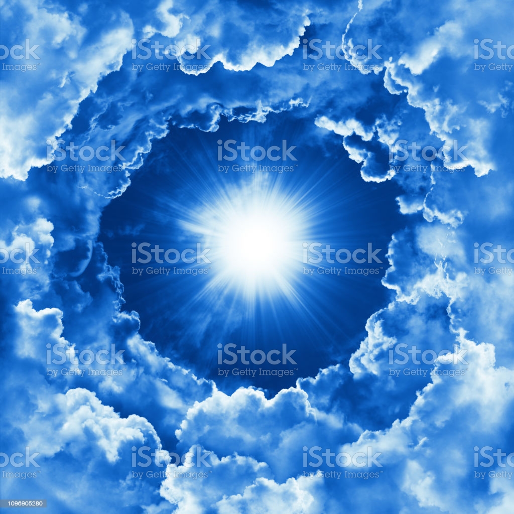 Heavenly Background With Dramatic Clouds Religion Concept Of