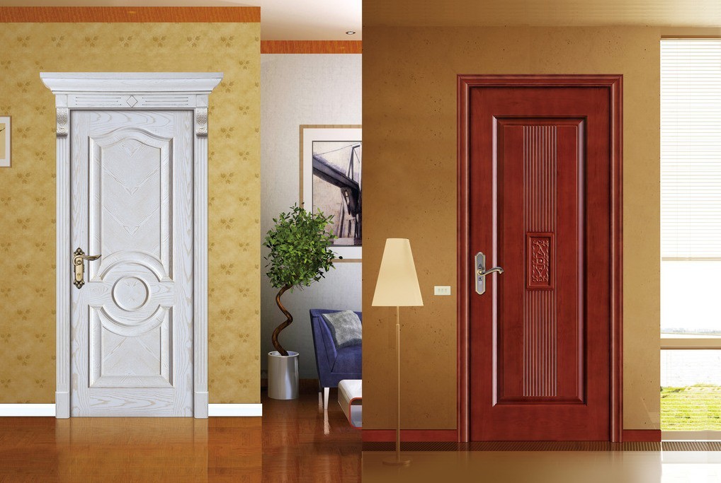 Interior Red Door And White Design 3d House