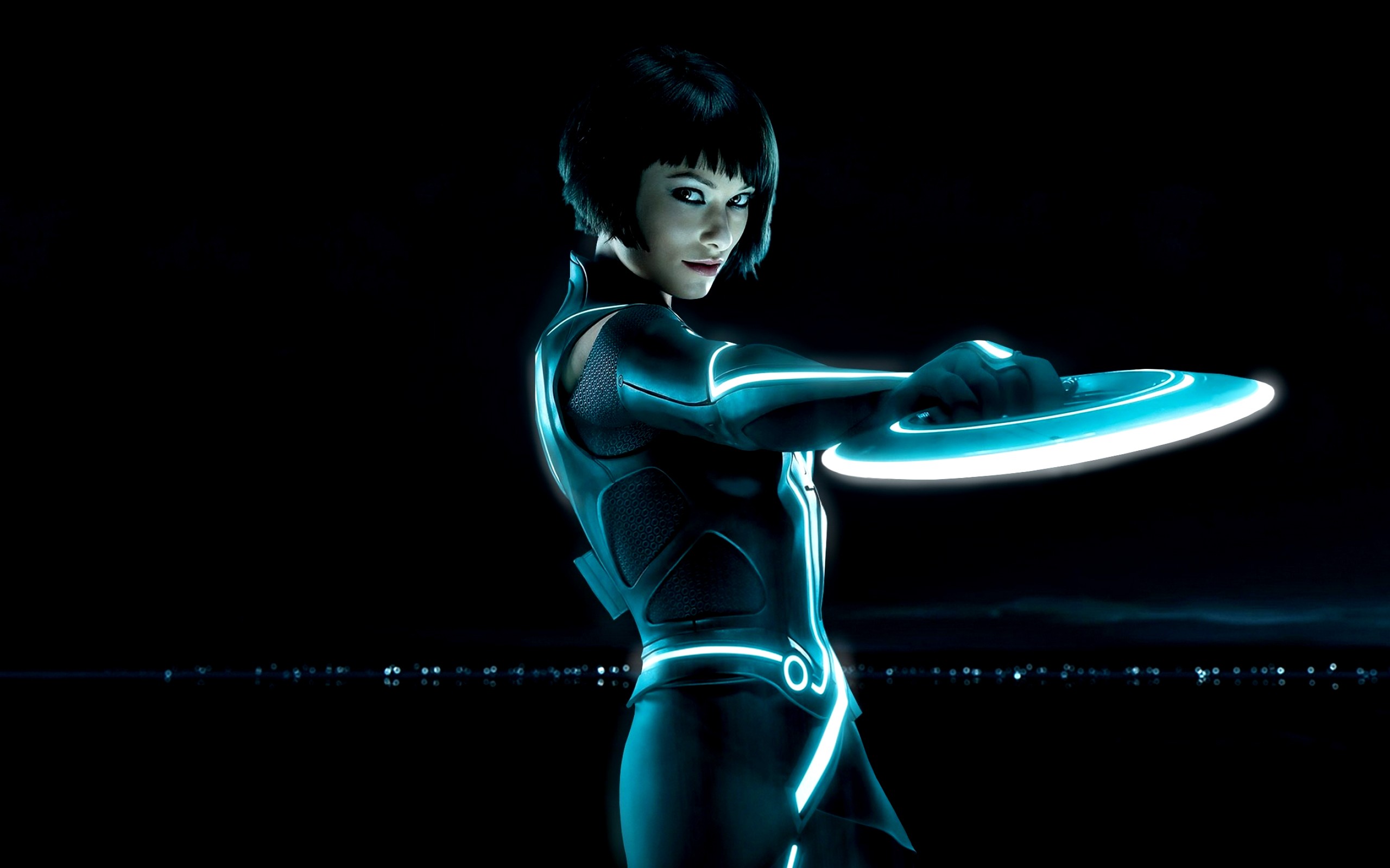 Wallpaper movies Tron Legacy Quorra darkness muscle