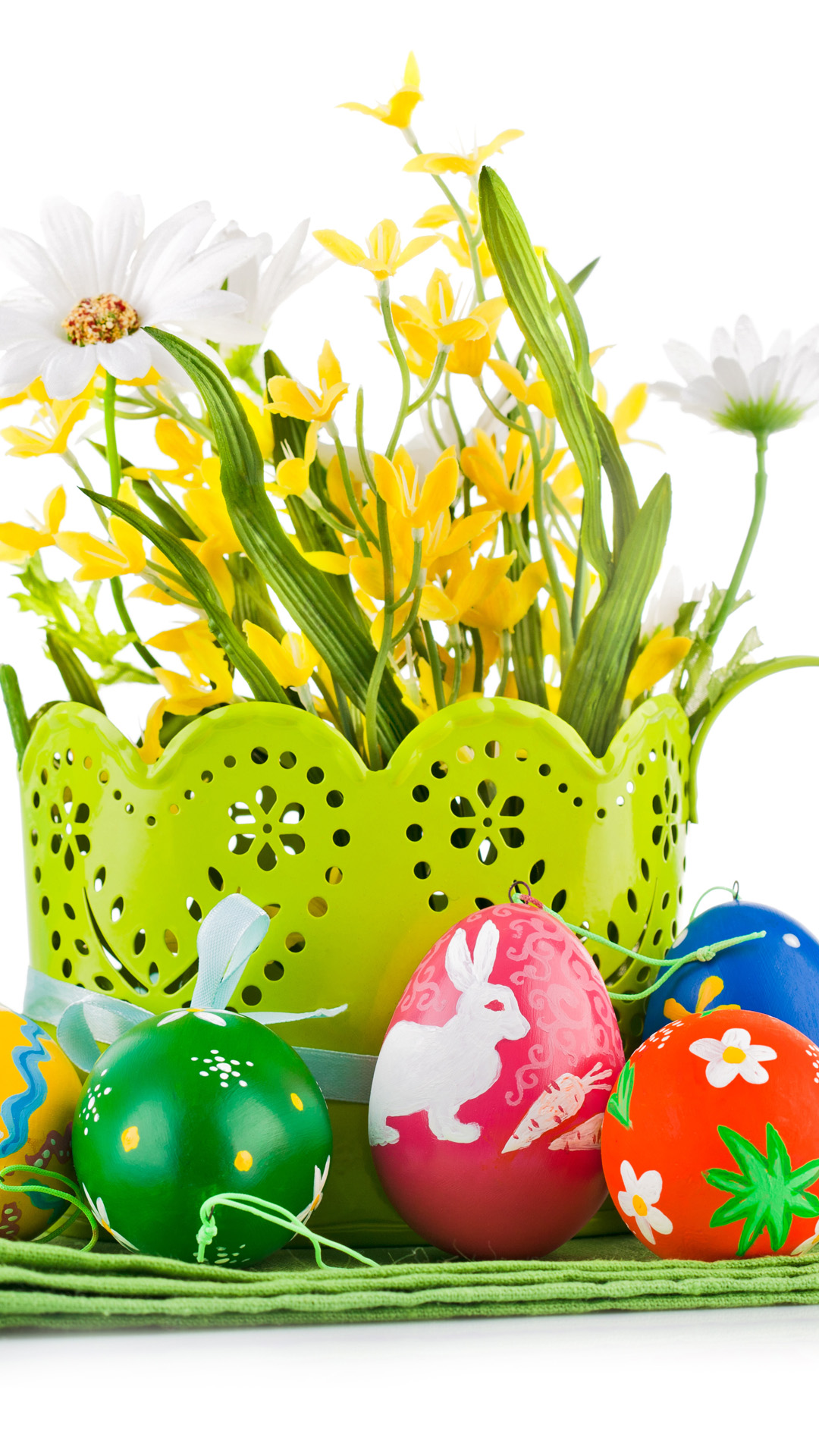 Easter Flowers And Bonsai iPhone Plus Wallpaper