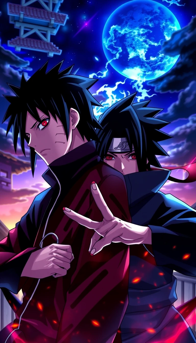 Itachi Sasuke Phone Wallpaper