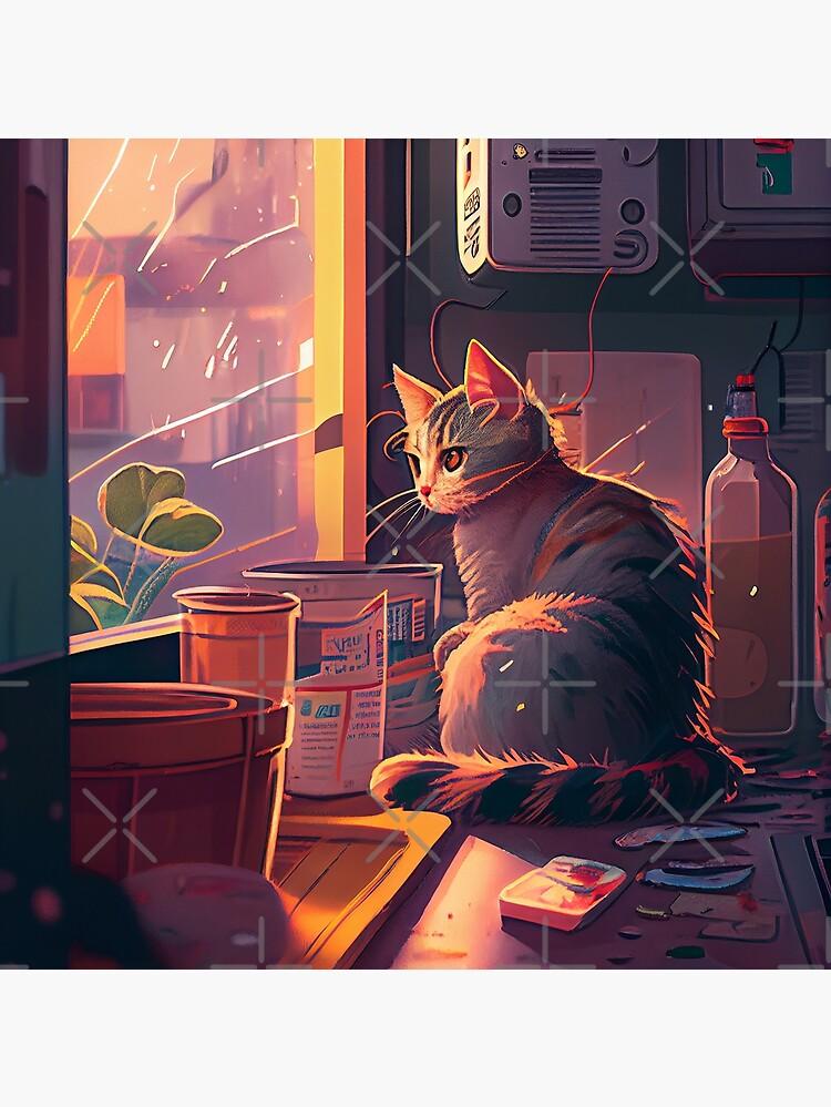 Lofi Cat On The Window Lover Poster For Sale By