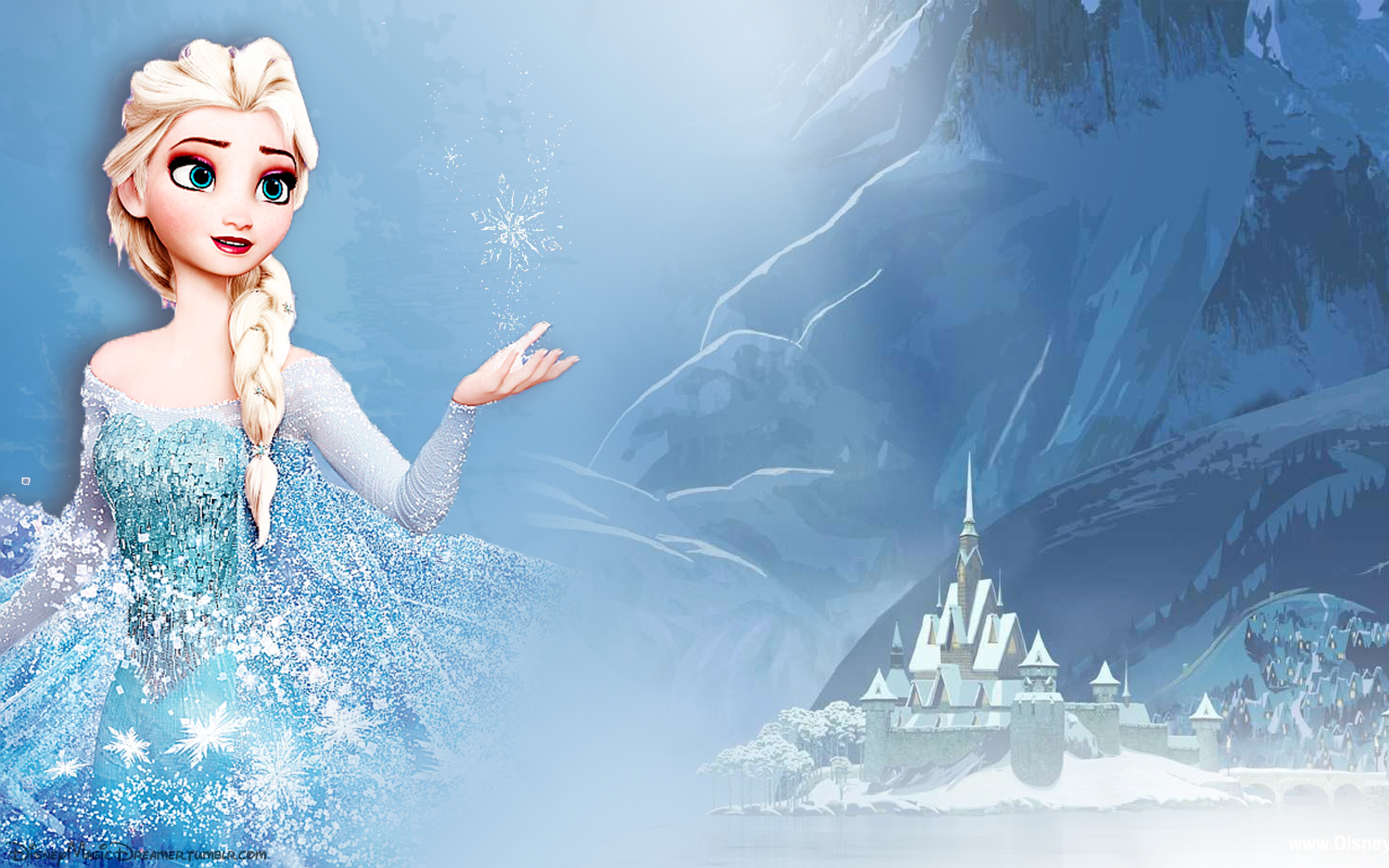 Elsa Frozen HD Snow Wallpaper By Soralover4