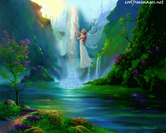 Angel Of The Waterfall Animated Angels Photo