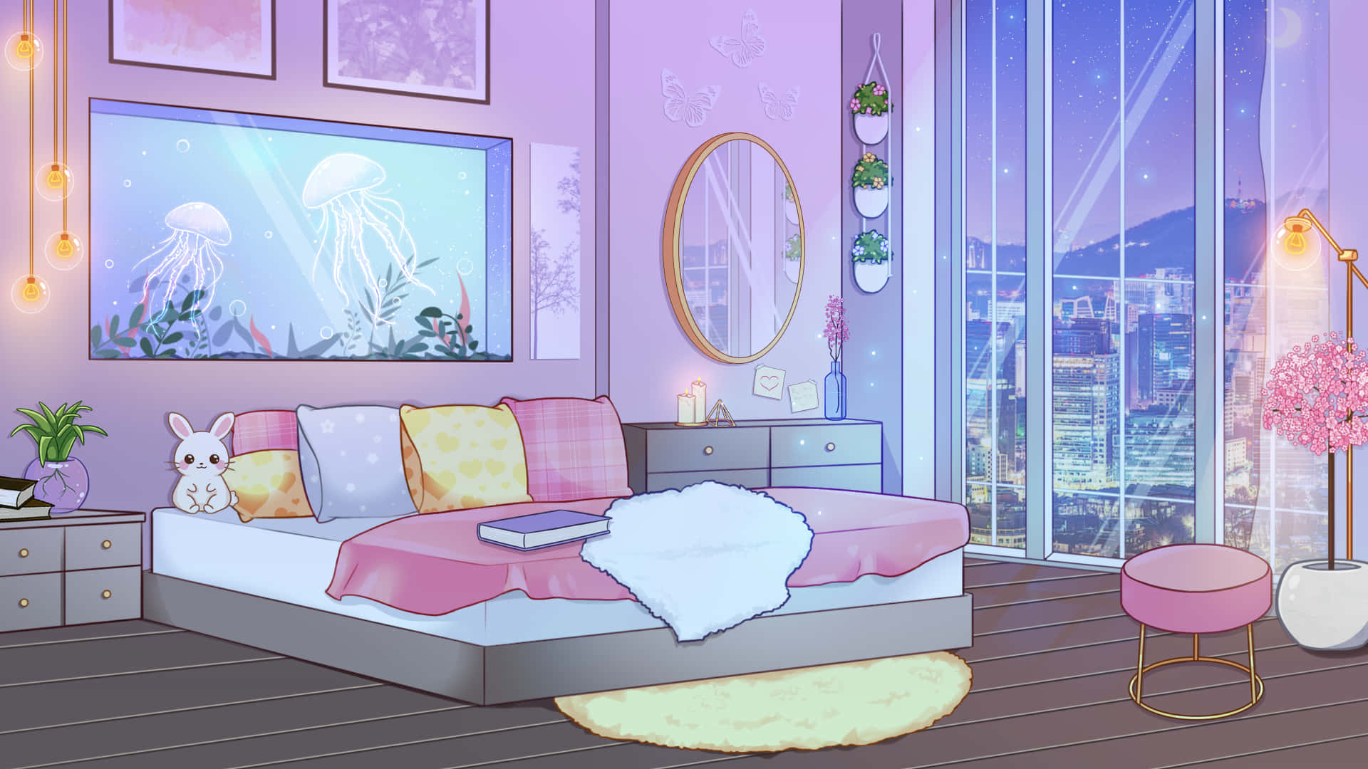 A Colorful Cozy And Whimsical Anime Bedroom That S Sure To Wallpaper
