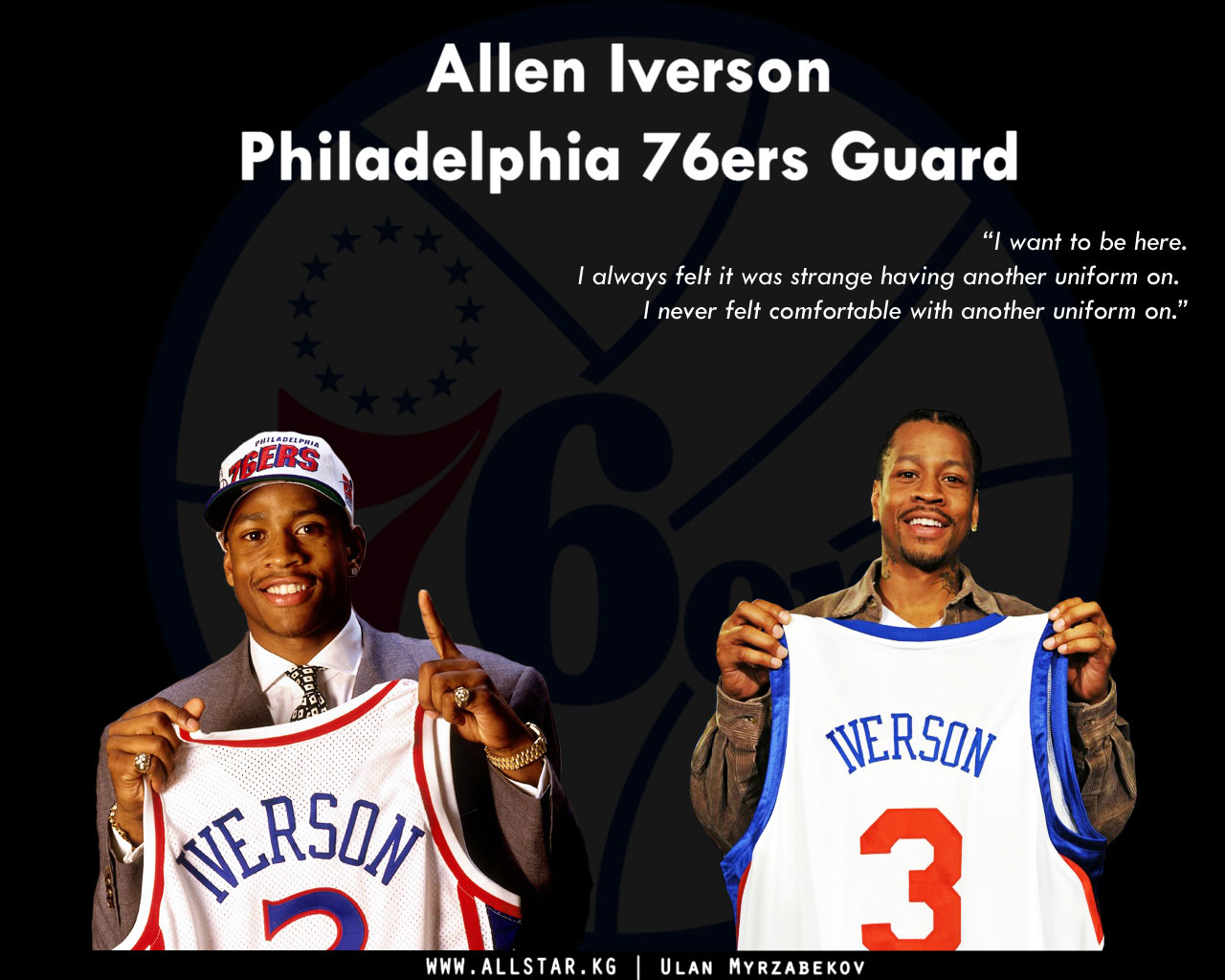 Allen Iverson Back In 76ers Wallpaper HD
