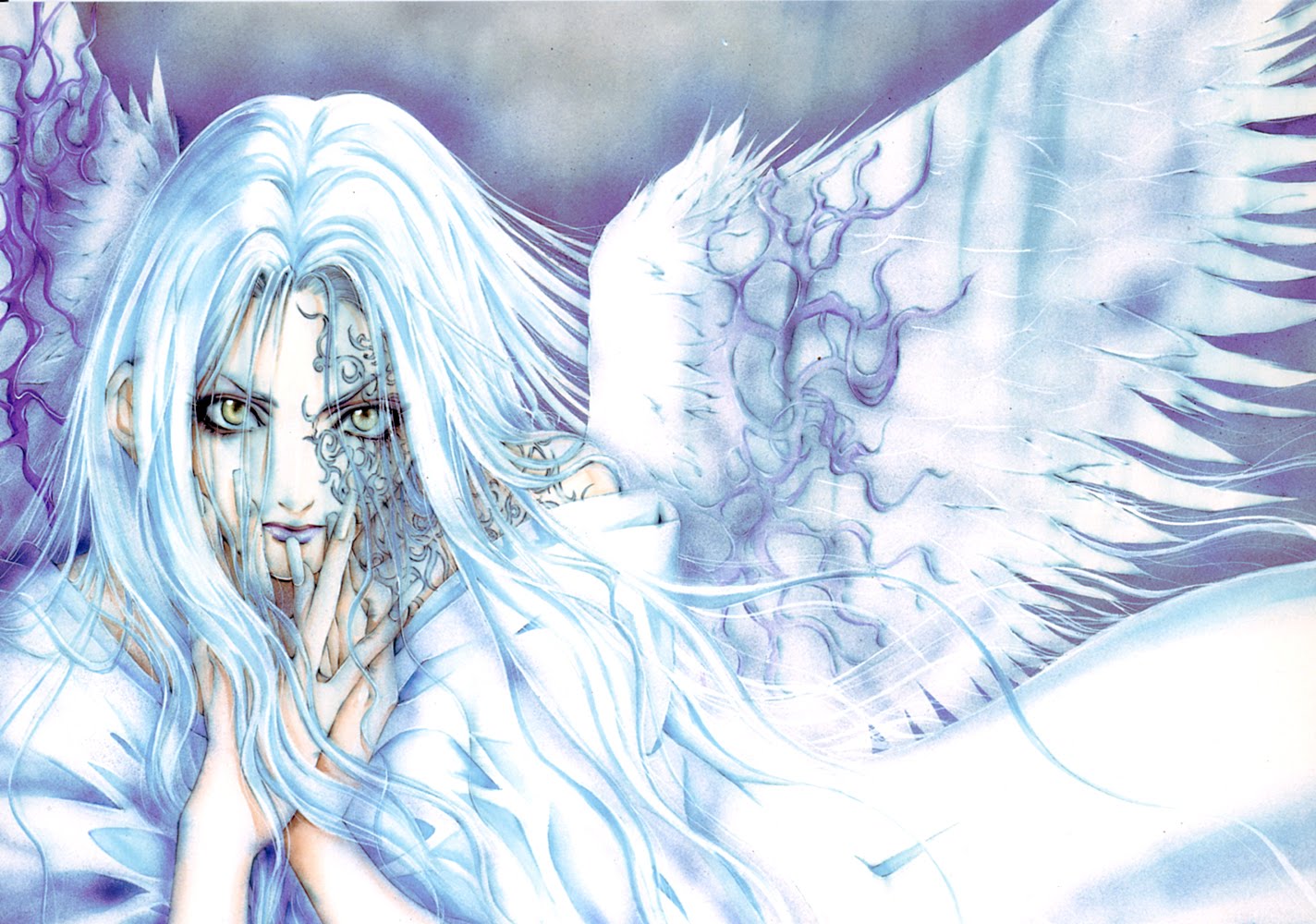 Lucifer Anime Wallpaper Angle White Dark Wing