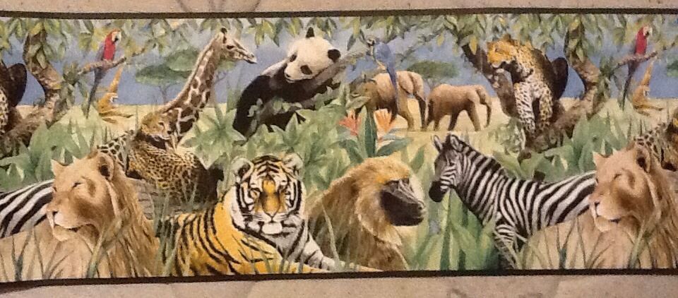 JungleSafari Animal Wallpaper Border   Borders 960x422