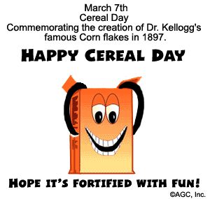 Cereal Day Ecard Themed Days