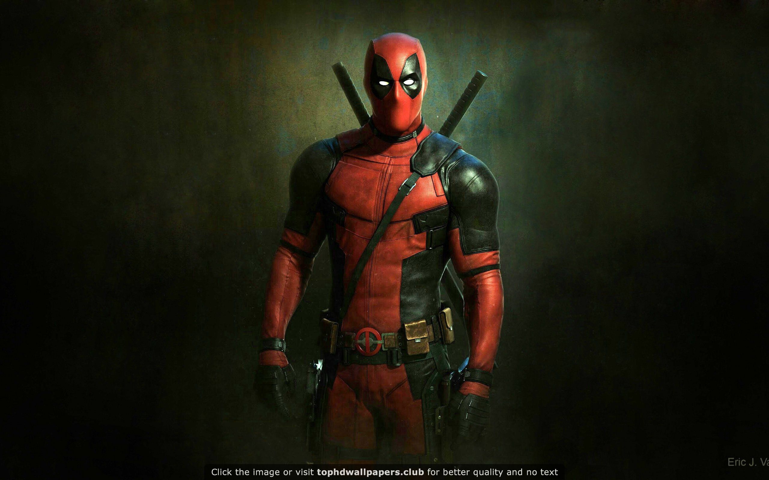Deadpool On A Dark Background 4k Or HD Wallpaper For Your Pc Mac
