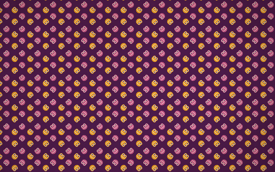 Cute Pink And Orange Bugs Purple Pattern Wallpaper By Azzza On