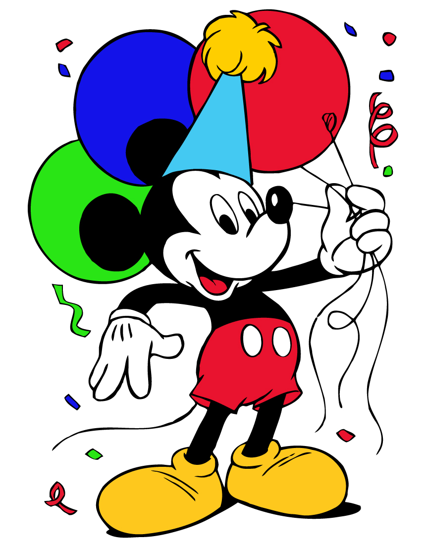 Mickey Mouse BirtHDay Clipart Jpg