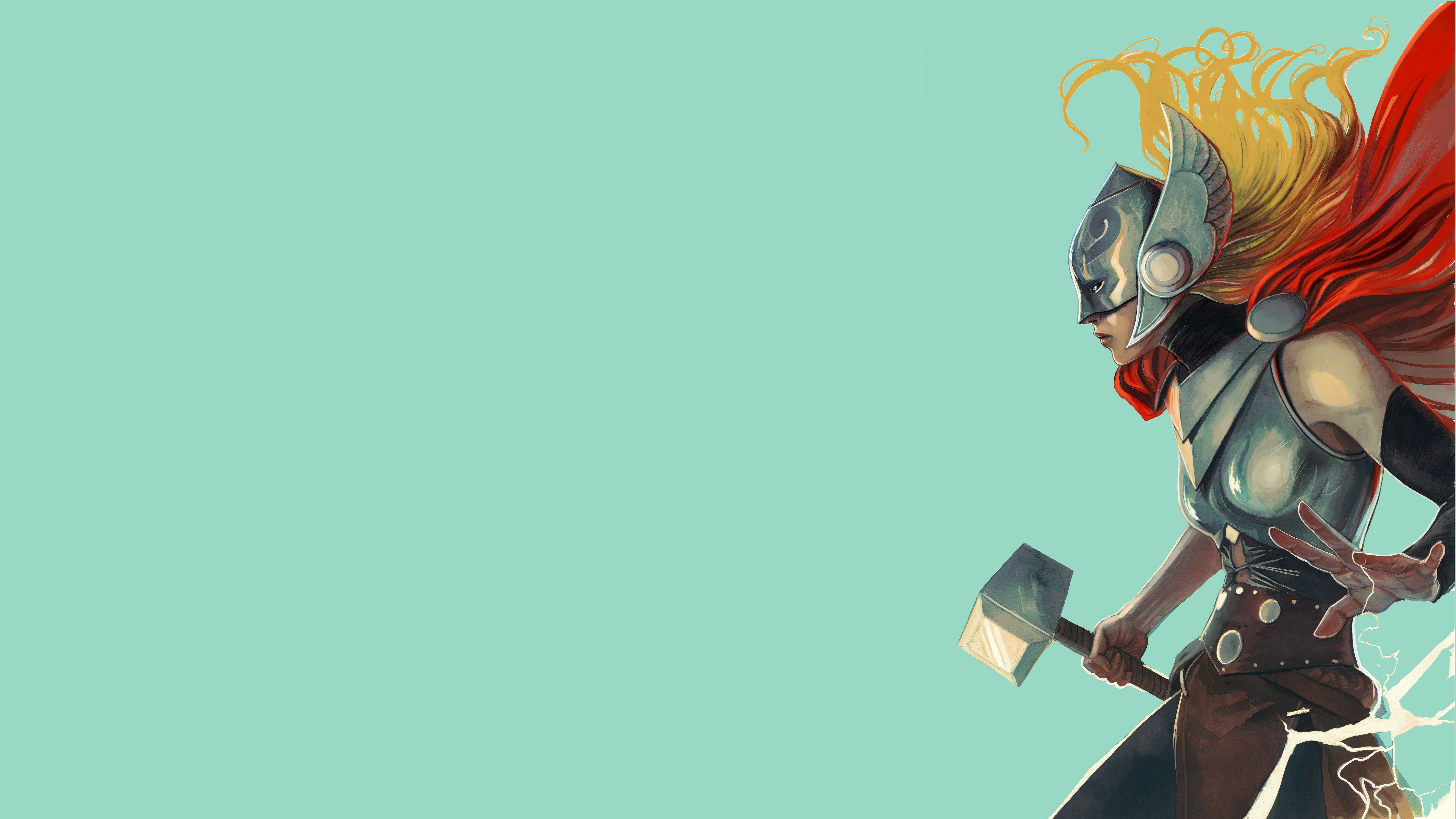 Lady Thor 8k Ultra HD Wallpaper And Background