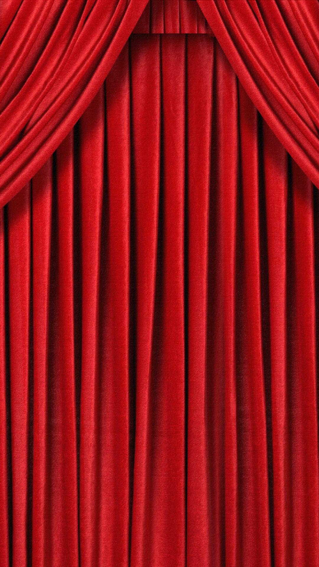 Red Curtain Background Wallpaper