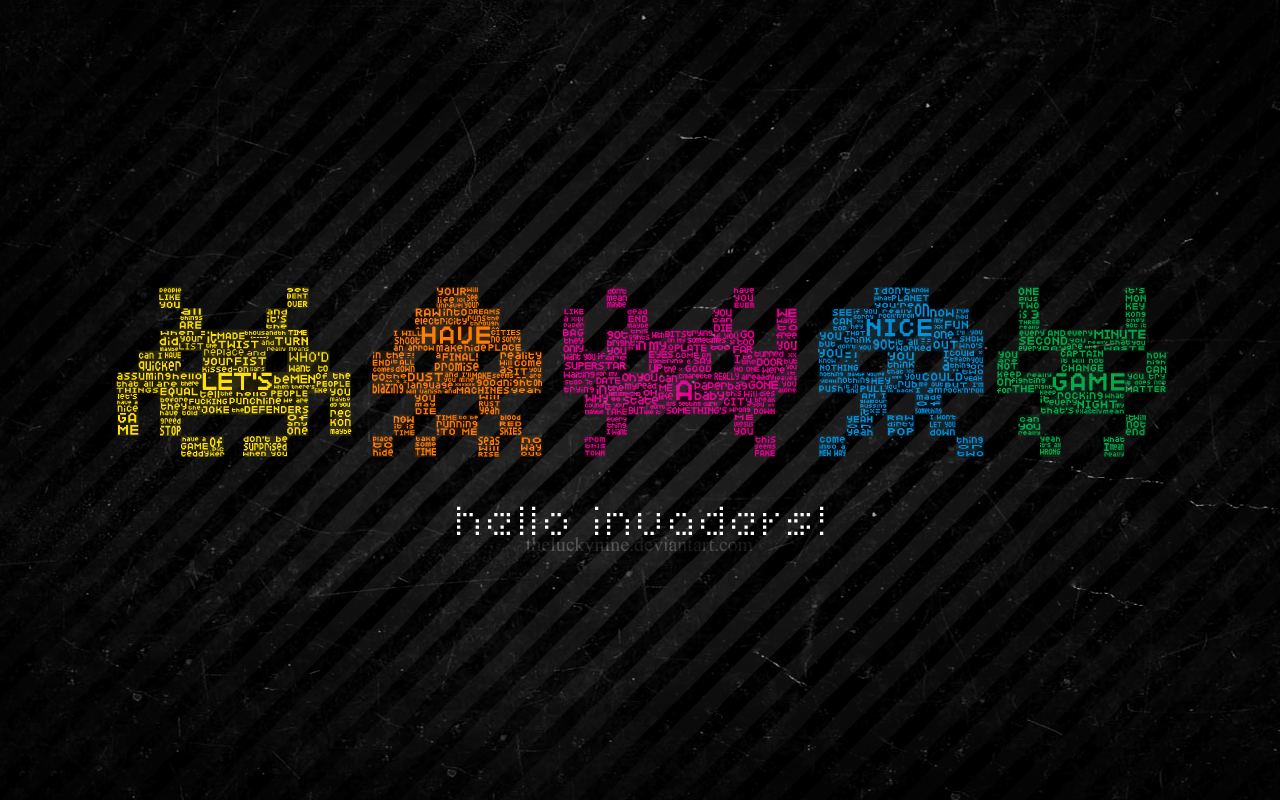 Space Invader Artist Wallpaper Hello Typo Invaders By