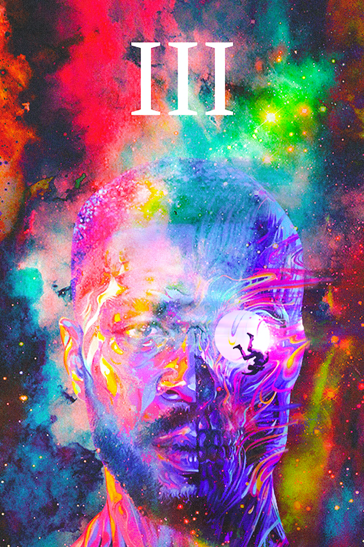 Kid Cudi Man On The Moon 3 Psychedelic Poster by Sorrxnto