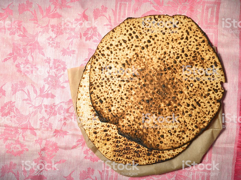 Round Matzah Bread For Passover Stock Photo More Pictures Of