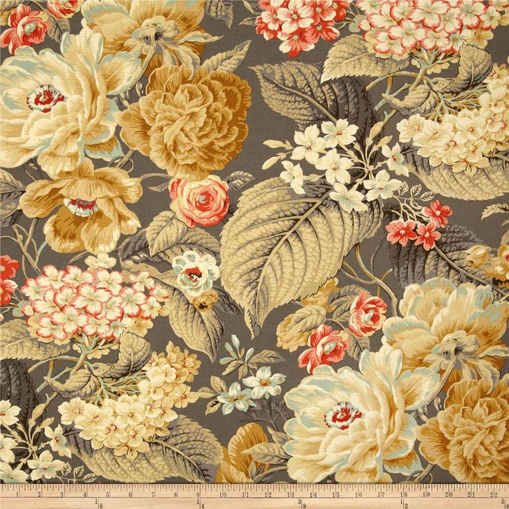 Floral Flourish Clay Waverly Wallpaper