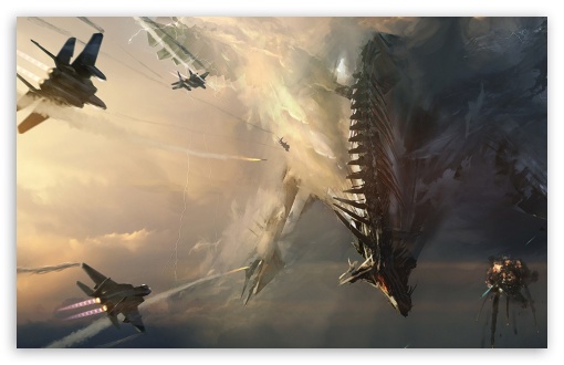 Sci Fi Dragon HD Desktop Wallpaper Widescreen High Definition