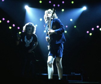 Angus Young And Brian Johnson Performance Wallpaper Acdc