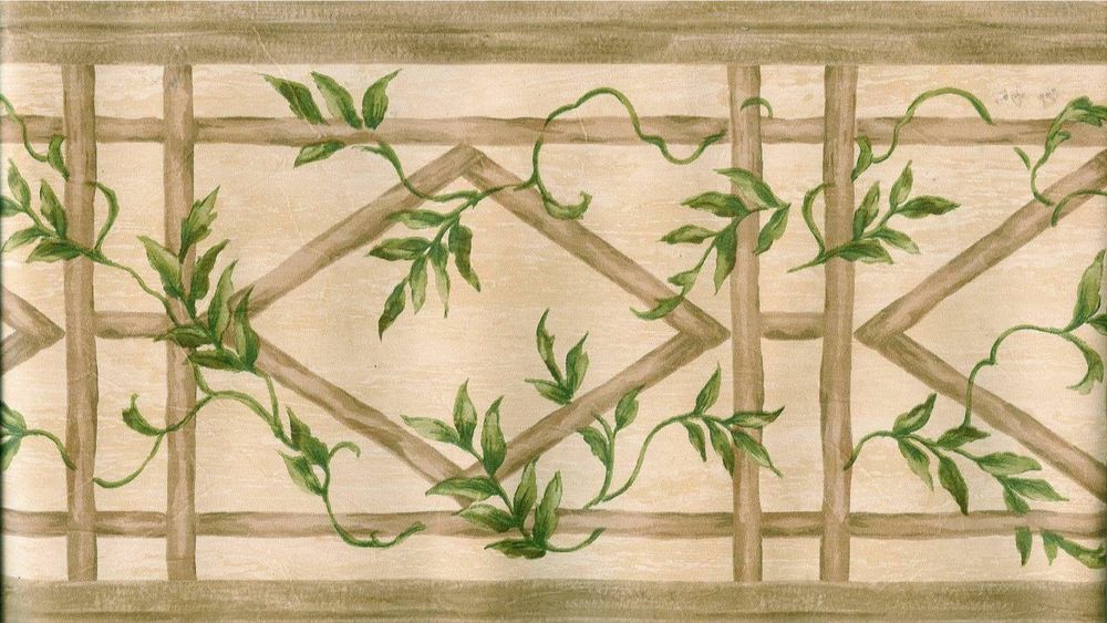 Oriental Bamboo With Ivy Wallpaper Border