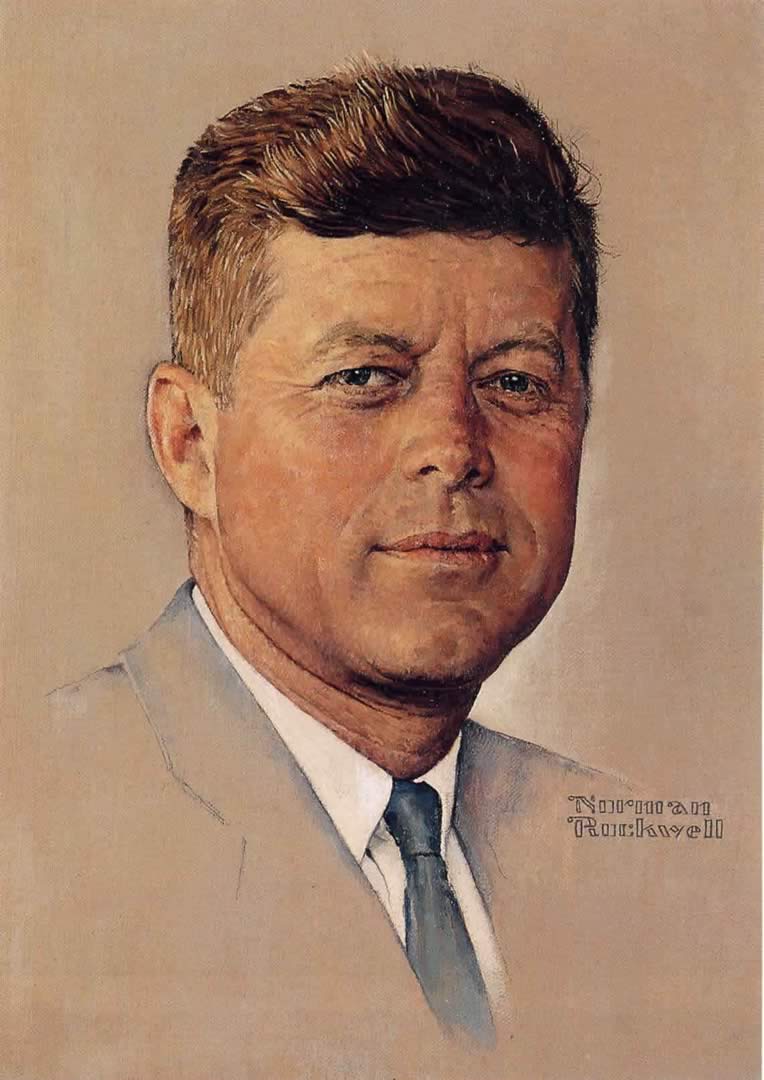 Portrait Of John F Kennedy Norman Rockwell Wallpaper Image