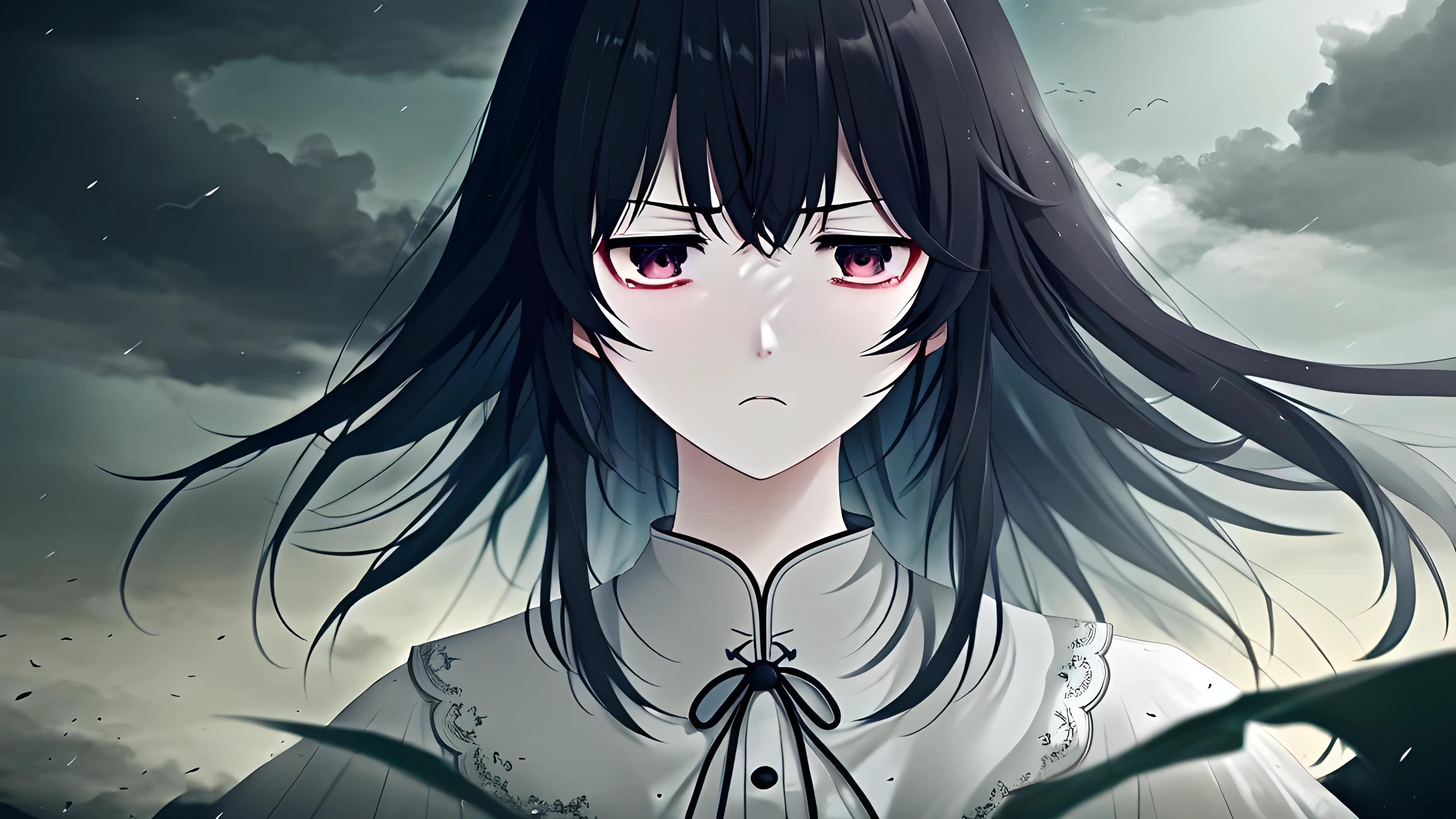 Sad And Angry Anime Girl 4k By Subaru