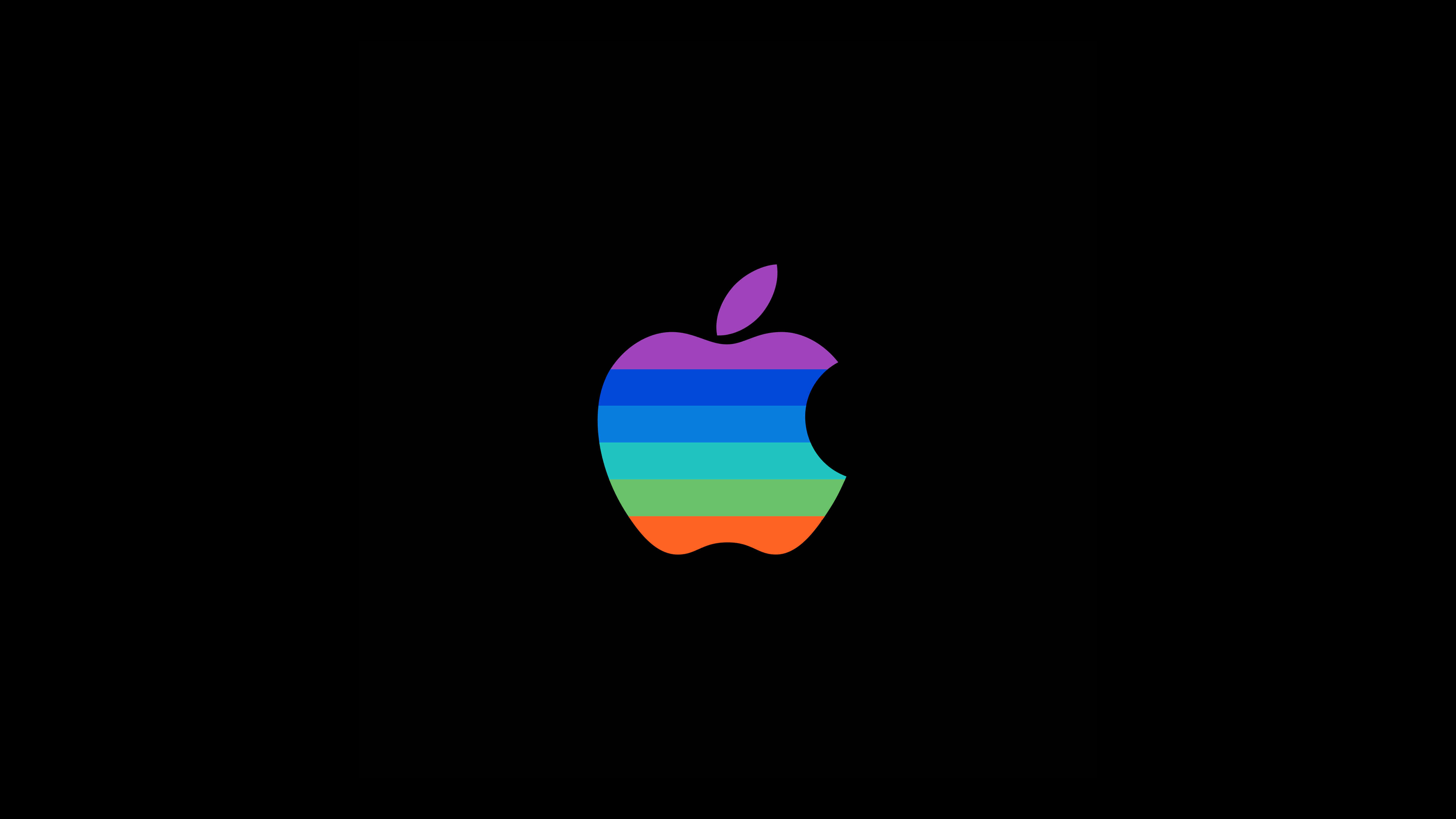 Apple Logo Colorful Black Cool Wallpaper Sc Desktop